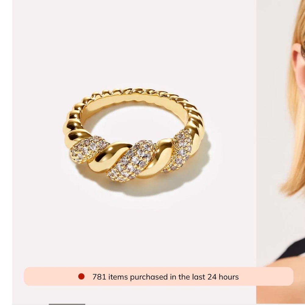 Twisted Gold and Silver Women's Ring